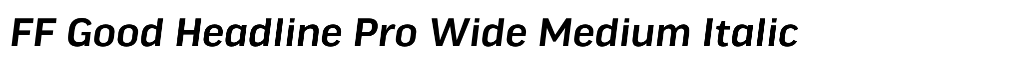 FF Good Headline Pro Wide Medium Italic image
